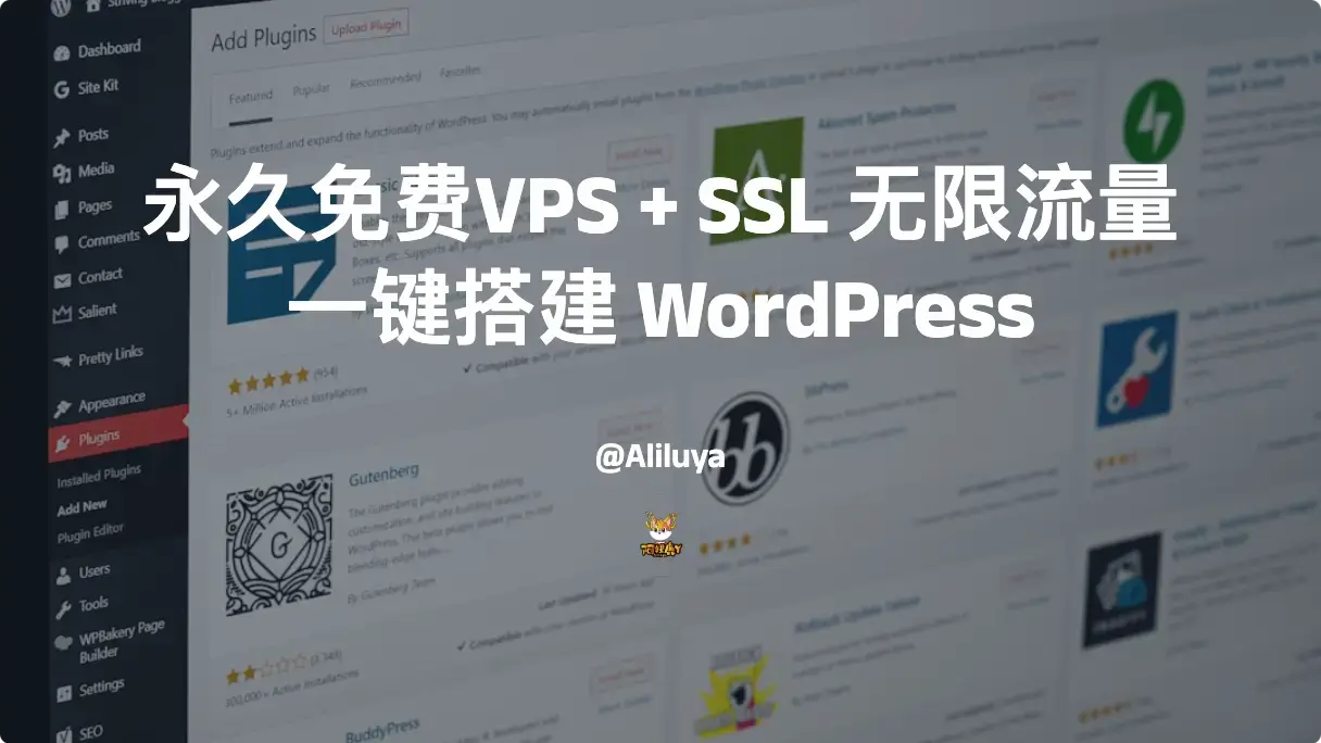 免费VPS 无限流量 + SSL证书 一键搭建 WordPress
